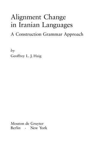 Tapa de Alignment change in Iranian languages
