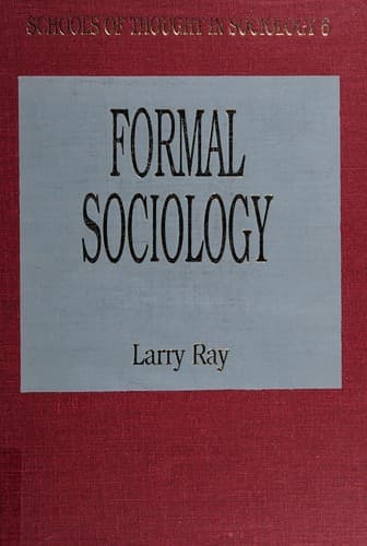 Tapa de Formal sociology
