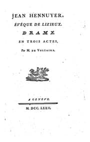 Tapa de Jean Hennuyer, évêque de Lizieux: drame en trois actes