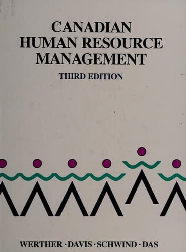 Tapa de Canadian human resource management