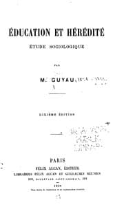 Tapa de Éducation et hérédité: étude sociologique