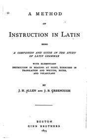 Tapa de A Method of Instruction in Latin