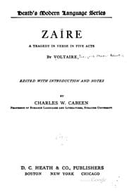 Tapa de Zaïre: A Tragedy in Verse in Five Acts