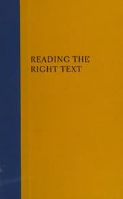 Tapa de Reading the right text