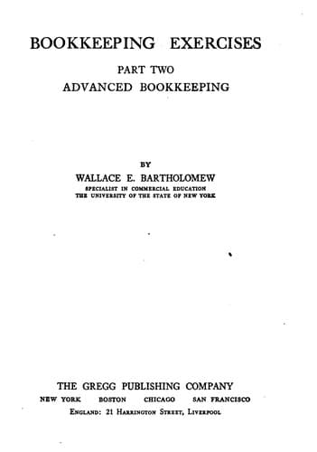 Tapa de Bookkeeping exercises ...