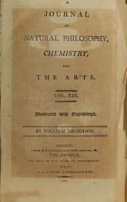 Tapa de Journal of Natural Philosophy, Chemistry & the Arts