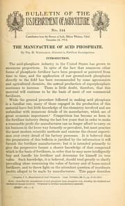 Tapa de The manufacture of acid phosphate