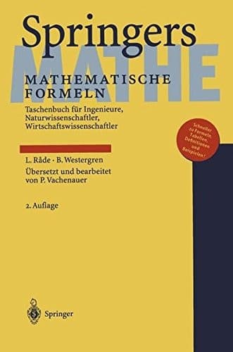 Tapa de Springers Mathematische Formeln