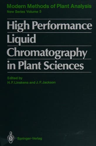 Tapa de High performance liquid chromatography in plant sciences
