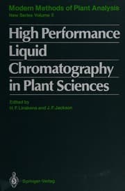 Tapa de High performance liquid chromatography in plant sciences