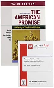 Tapa de The American Promise, Value Edition, Volume 1 & LaunchPad for The American Promise, Combined Volume