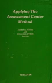 Tapa de Applying the assessment center method (Pergamon general psychology series ; 71)