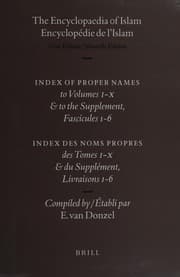 Tapa de The Encyclopaedia of Islam, new edition. Index of proper names