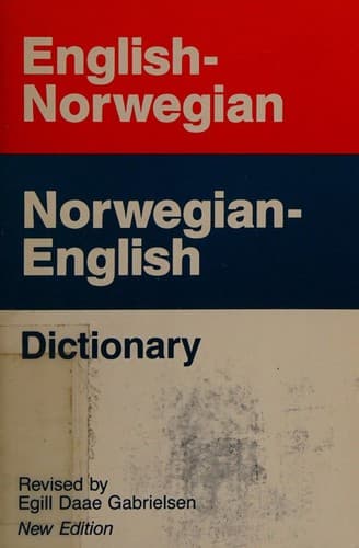 Tapa de Norwegian English Vv Dictionary