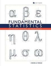 Tapa de Fundamental Statistics for the Social, Behavioral, and Health Sciences