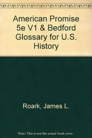 Tapa de American Promise 5e V1 & Bedford Glossary for U.S. History