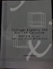 Tapa de College Algebra and Applied Calculus