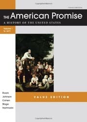 Tapa de The American Promise Value Edition, Volume I : To 1877