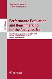 Tapa de Performance Evaluation and Benchmarking for the Analytics Era