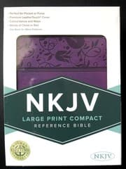 Tapa de NKJV LARGE PRINT COMPACT REF PURPLE BIBLE