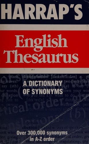 Tapa de Harrap's English thesaurus