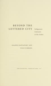 Tapa de Beyond the lettered city