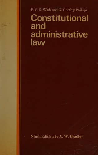 Tapa de Constitutional and administrative law