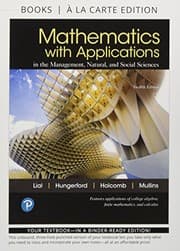 Tapa de Mathematics with Applications, Books a la Carte, and MyLab Math with Pearson eText -- 24-Month Access Card Package