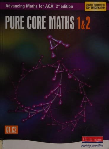 Tapa de Pure core maths 1 & 2.