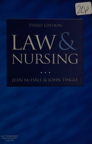 Tapa de Law and nursing