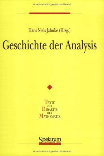 Tapa de Geschichte der Analysis