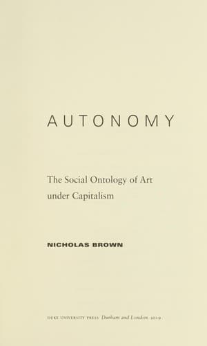 Tapa de Autonomy