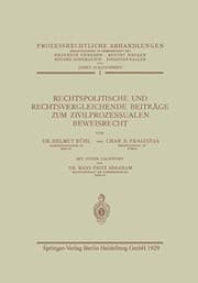 Tapa de Rechtspolitische und Rechtsvergleichende Beiträge zum Zivilprozessualen Beweisrecht