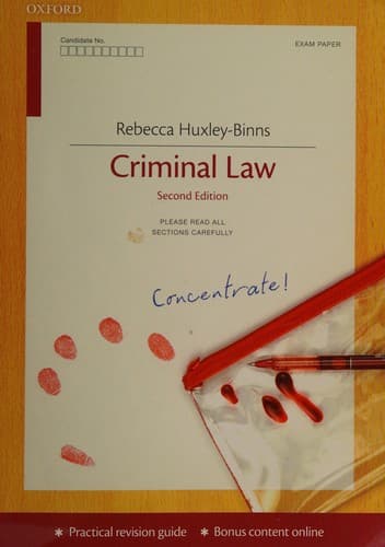 Tapa de Criminal law