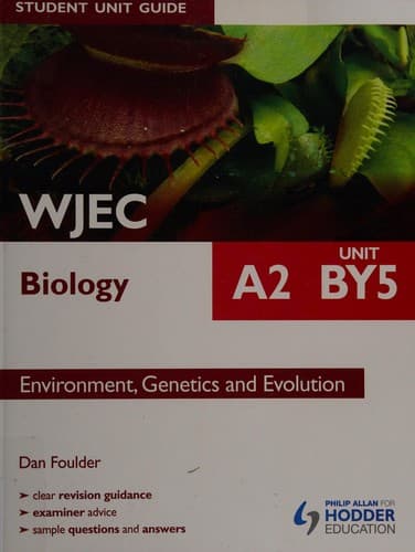 Tapa de WJEC A2 biology student unit guide