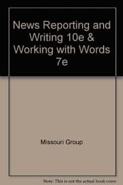 Tapa de News Reporting and Writing 10e & Working with Words 7e