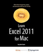 Tapa de Learn Excel 2011 for Mac