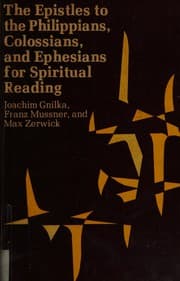 Tapa de Epistles to the Philippians, Colossians and Ephesians for spiritual reading