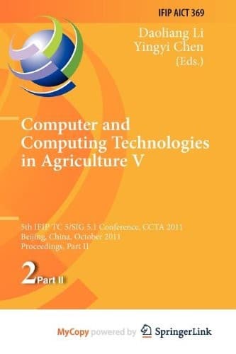 Tapa de Computer and Computing Technologies in Agriculture