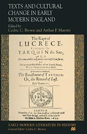 Tapa de Texts and Cultural Change in Early Modern England