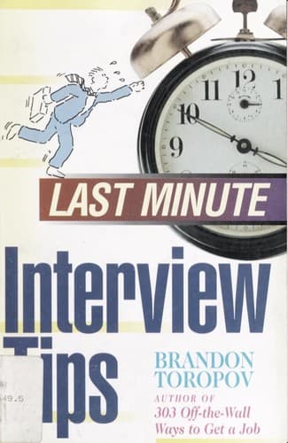 Tapa de Last minute interview tips