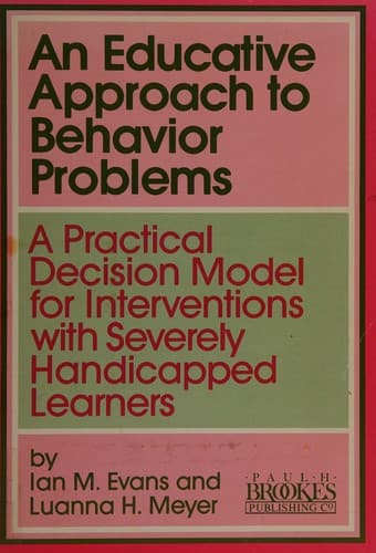 Tapa de An Educative Approach to Behavior Problems