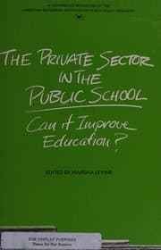 Tapa de The Private sector in the public school