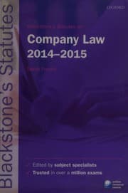 Tapa de Blackstone's Statutes on Company Law 2014-2015