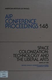 Tapa de Space colonization--technology and the liberal arts, Geneva, NY 1985