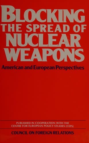 Tapa de Blocking the spread of nuclear weapons
