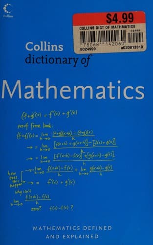 Tapa de Collins dictionary of mathematics