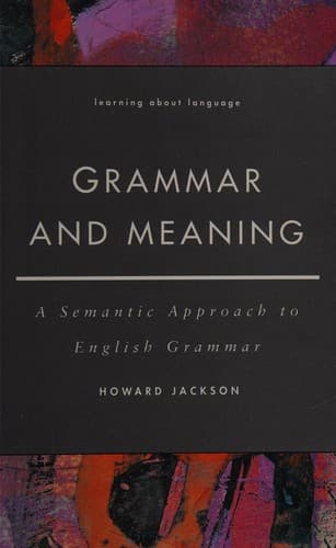 Tapa de Grammar and meaning