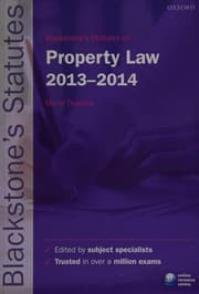 Tapa de Blackstone's Statutes on Property Law 2013-2014