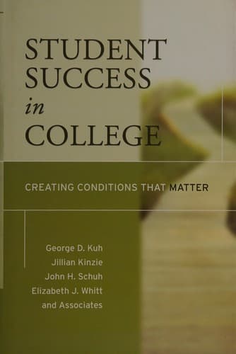 Tapa de Student success in college
